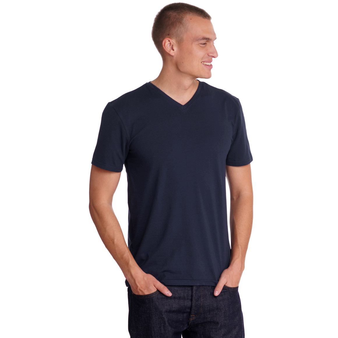 2 Herren T-Shirts mit V-Ausschnitt