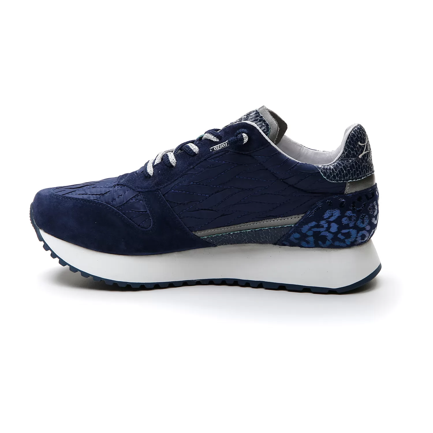 Šaty Tokyo Wedge s potiskem, modré/gravitační titán