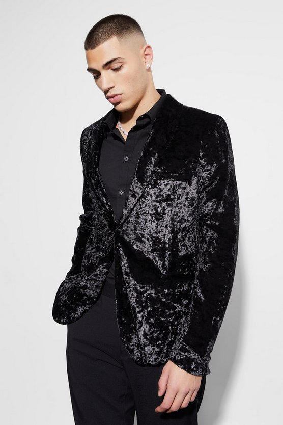 Skinny Blazer aus Samt