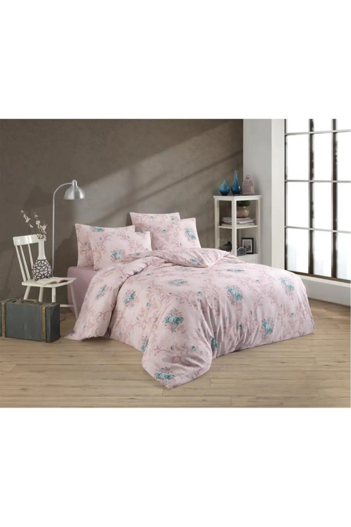Çeyiz Diyarı  Bettwäsche Doppelbett - Rosa - Geblümt