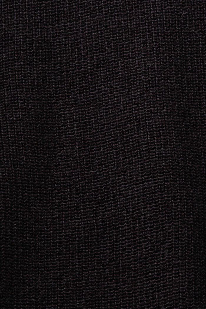 Rippstrickpullover mit Fledermausärmeln