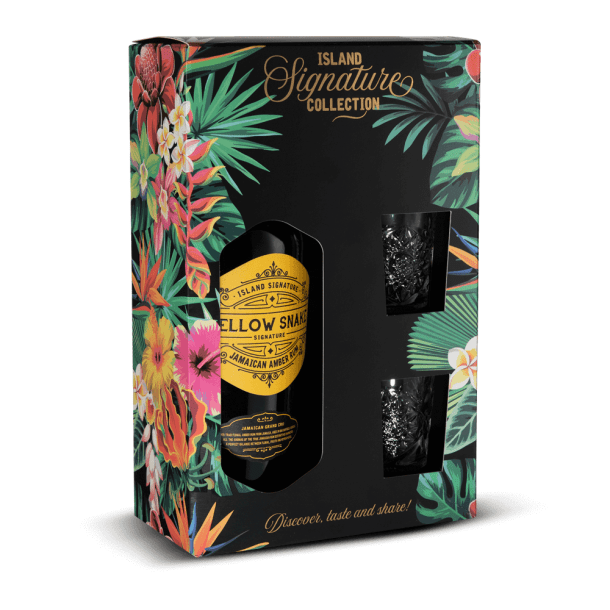 Coffret Island Collection Yellow Snake + 2 verres 40%
