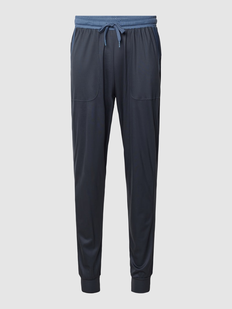 Pyjama-Hose mit Kontrastbesatz Modell 'DEEPSLEEPWEAR' in dunkelgrau
