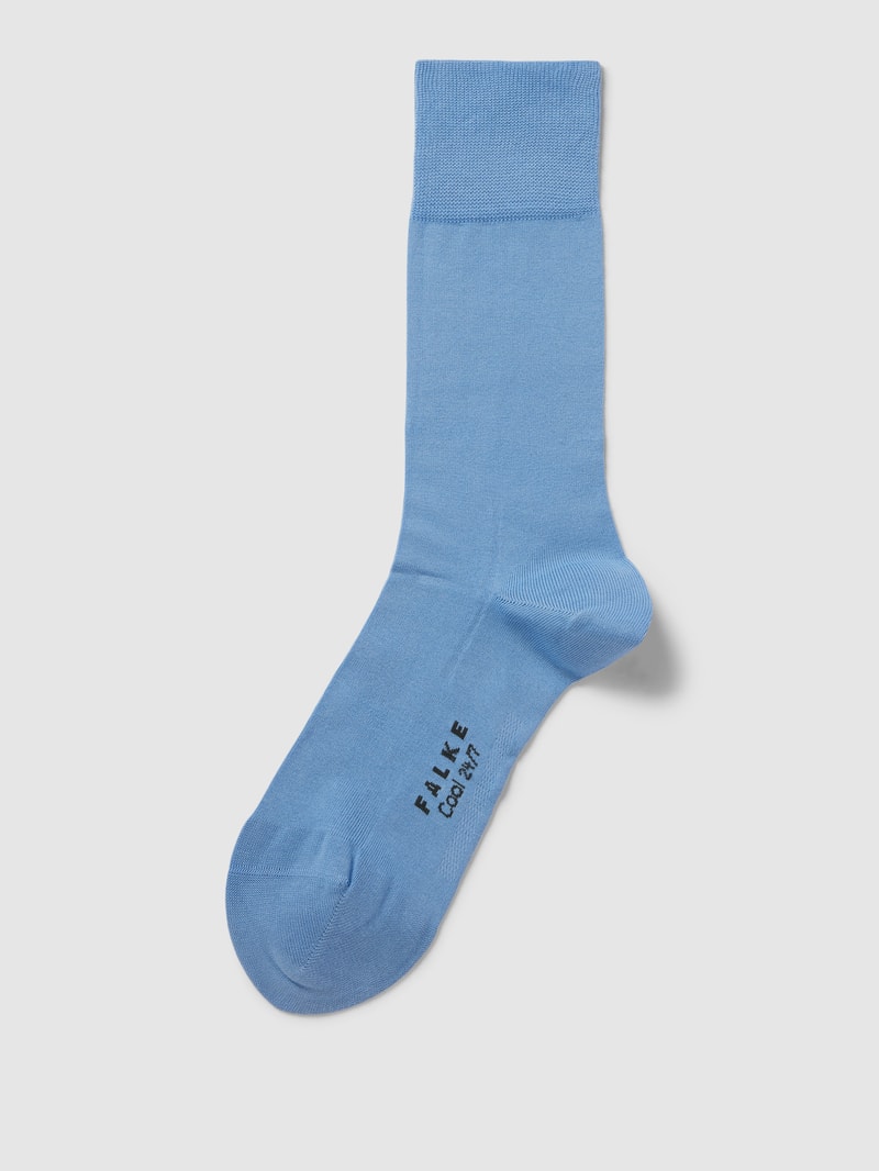 Socken mit Label-Stitching Modell 'COOL 24/7' in hellblau
