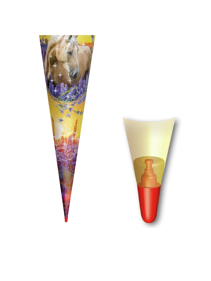 ROTH Schultüte groß Pferdeträume 70 cm, Glitter in Bunt günstig kaufen onesize