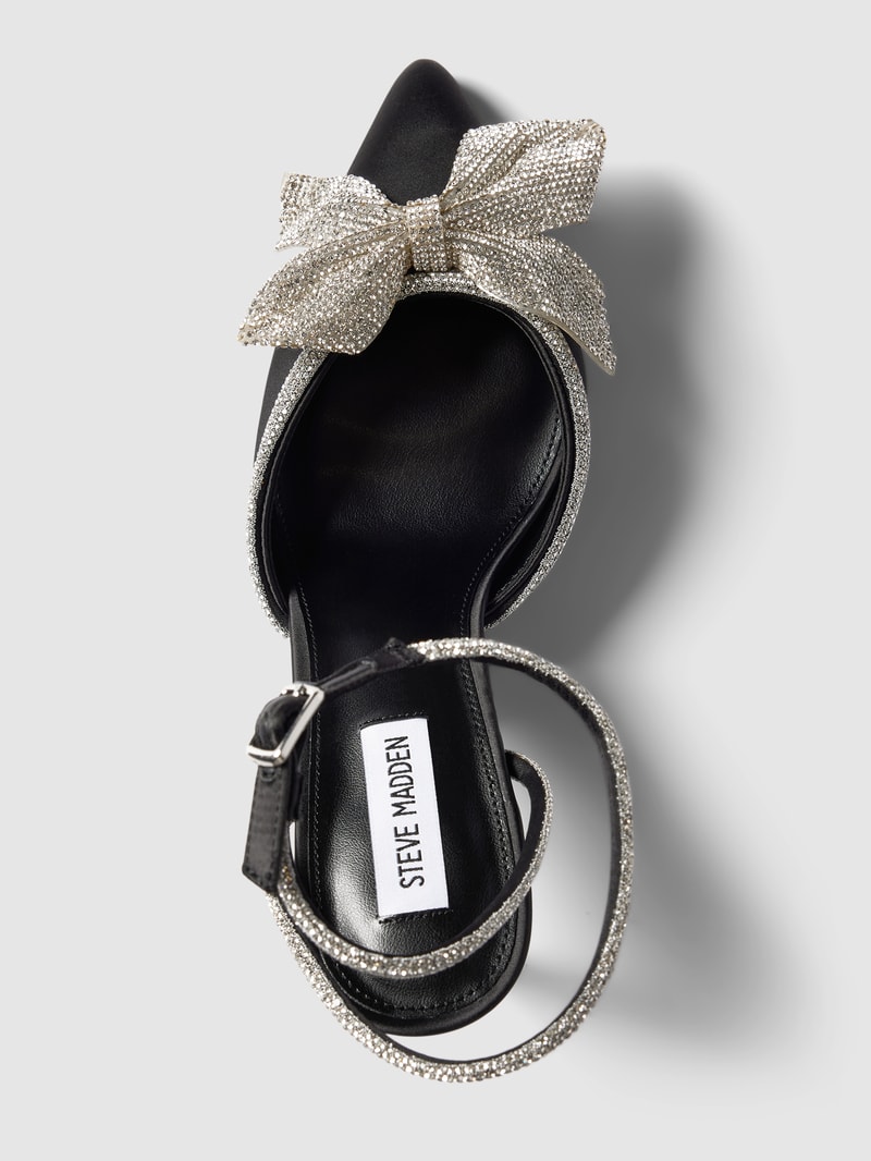 Pumps mit Ziersteinbesatz Modell 'LUMINOSO' in black