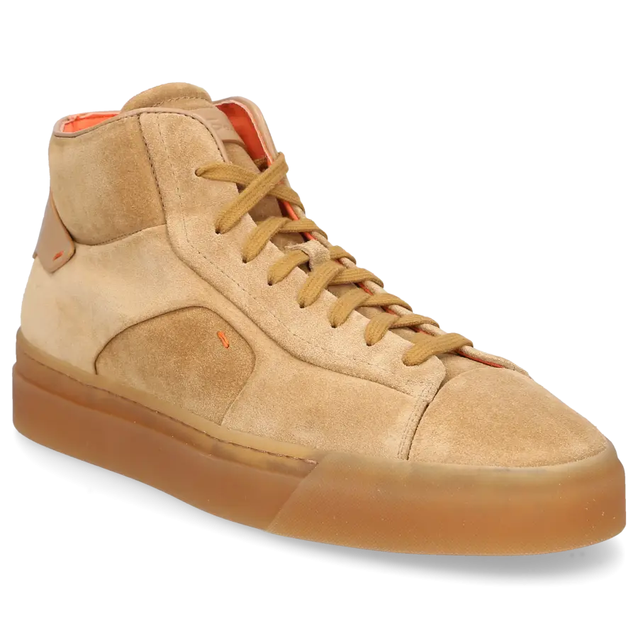 Santoni - Sneaker high 60935 Veloursleder - beige