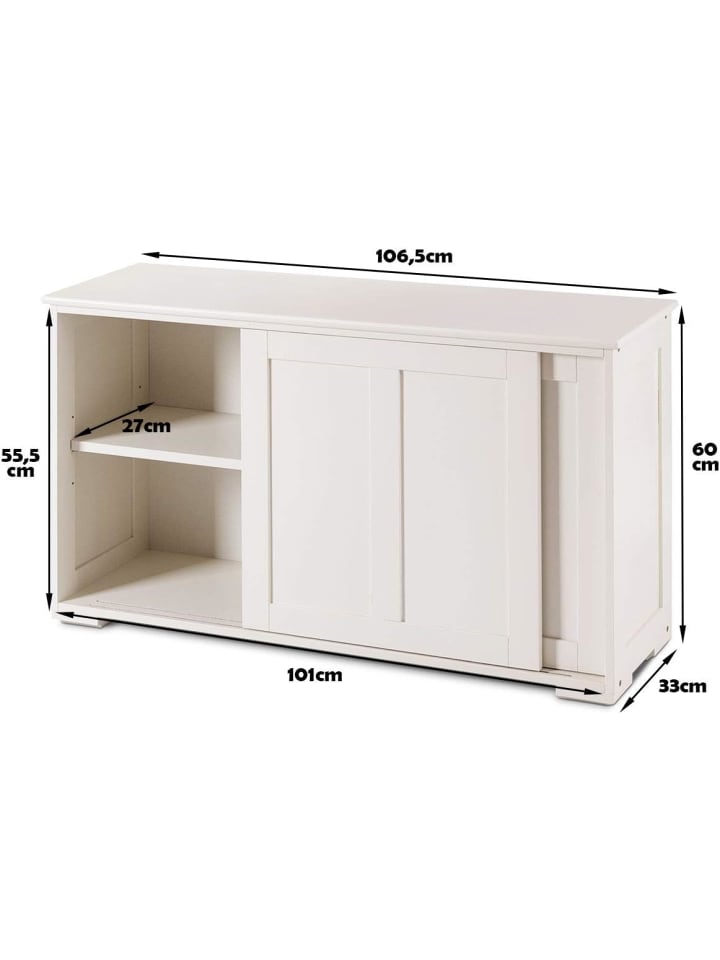 COSTWAY Sideboard in Creme günstig kaufen 60 cm