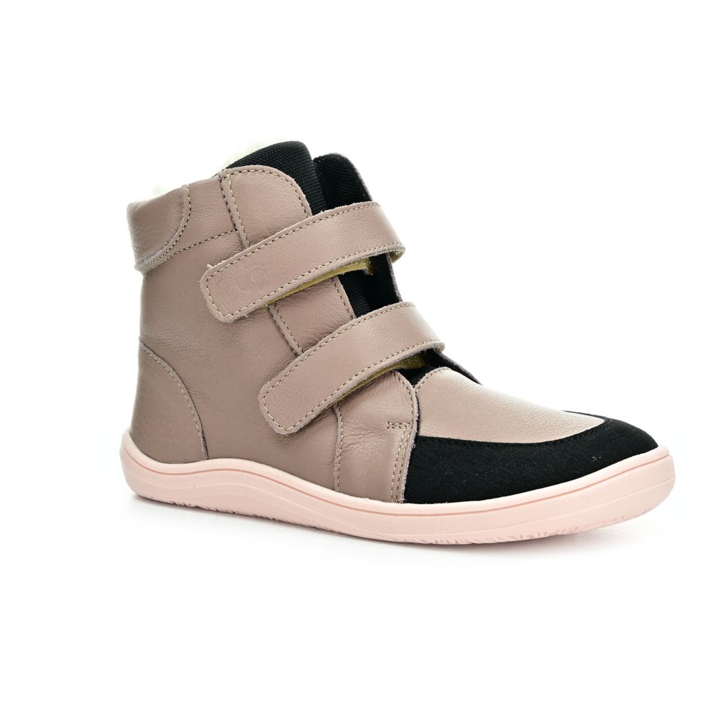 Baby Bare Febo Winter Rosa Brown (mit Membran/Asfaltico) Barfußstiefeletten