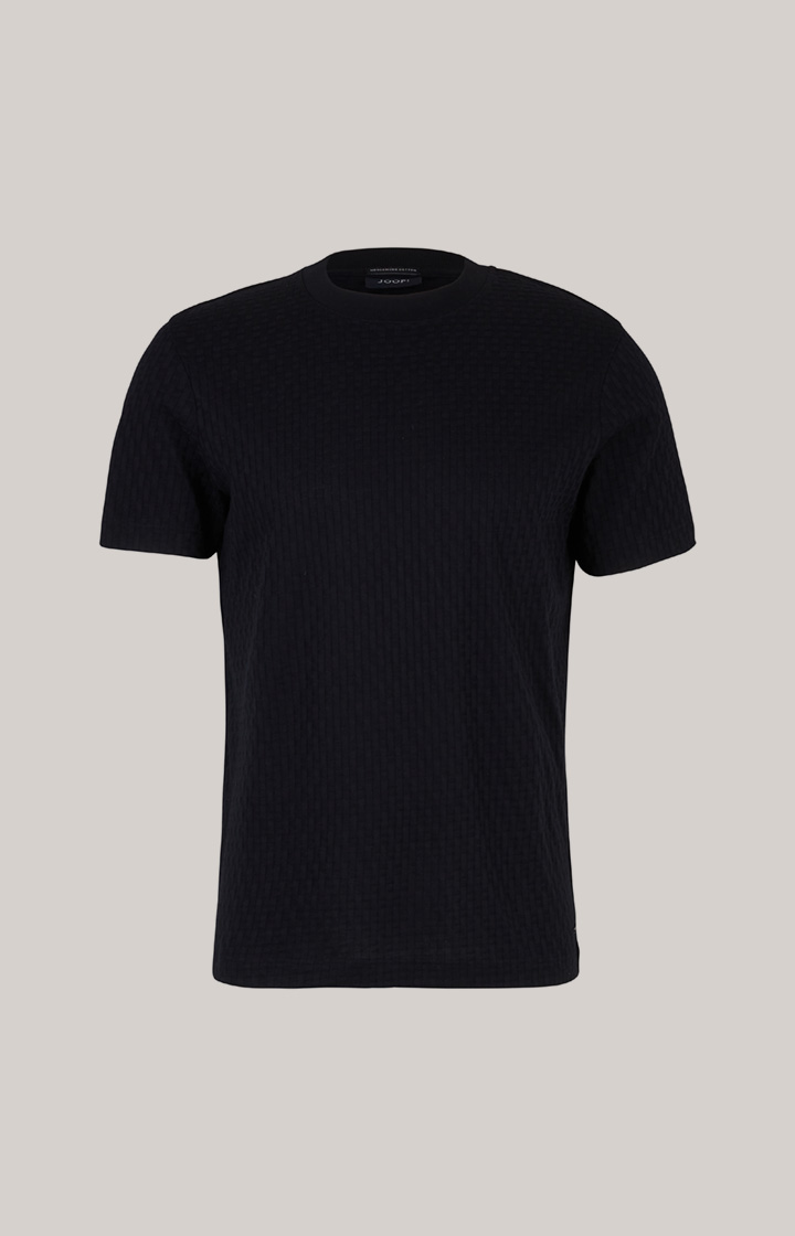 T-Shirt Bruce in Navy strukturiert
