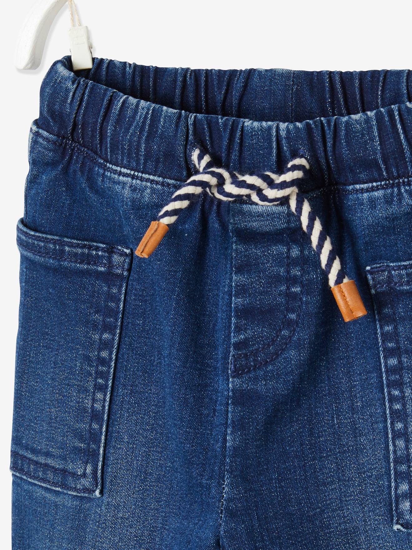 Pantalon en denim bébé taille élastiquée denim brut