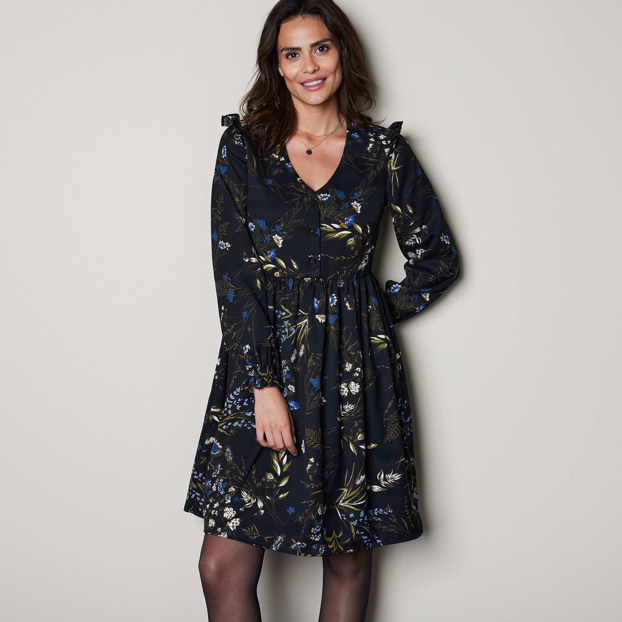 Robe imprimée col V