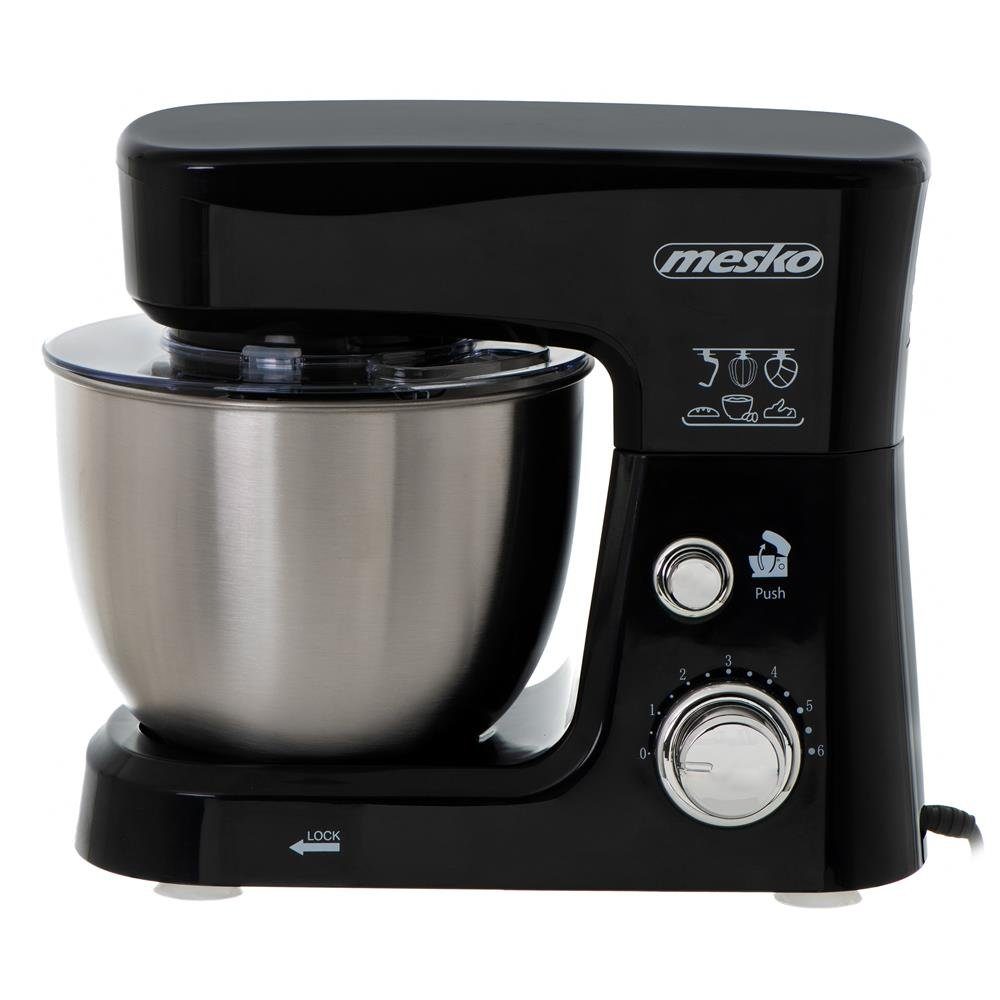 Mesko Küchenmaschine MS 4217, Rührmaschine, Knetmaschine, Edelstahl, schwarz