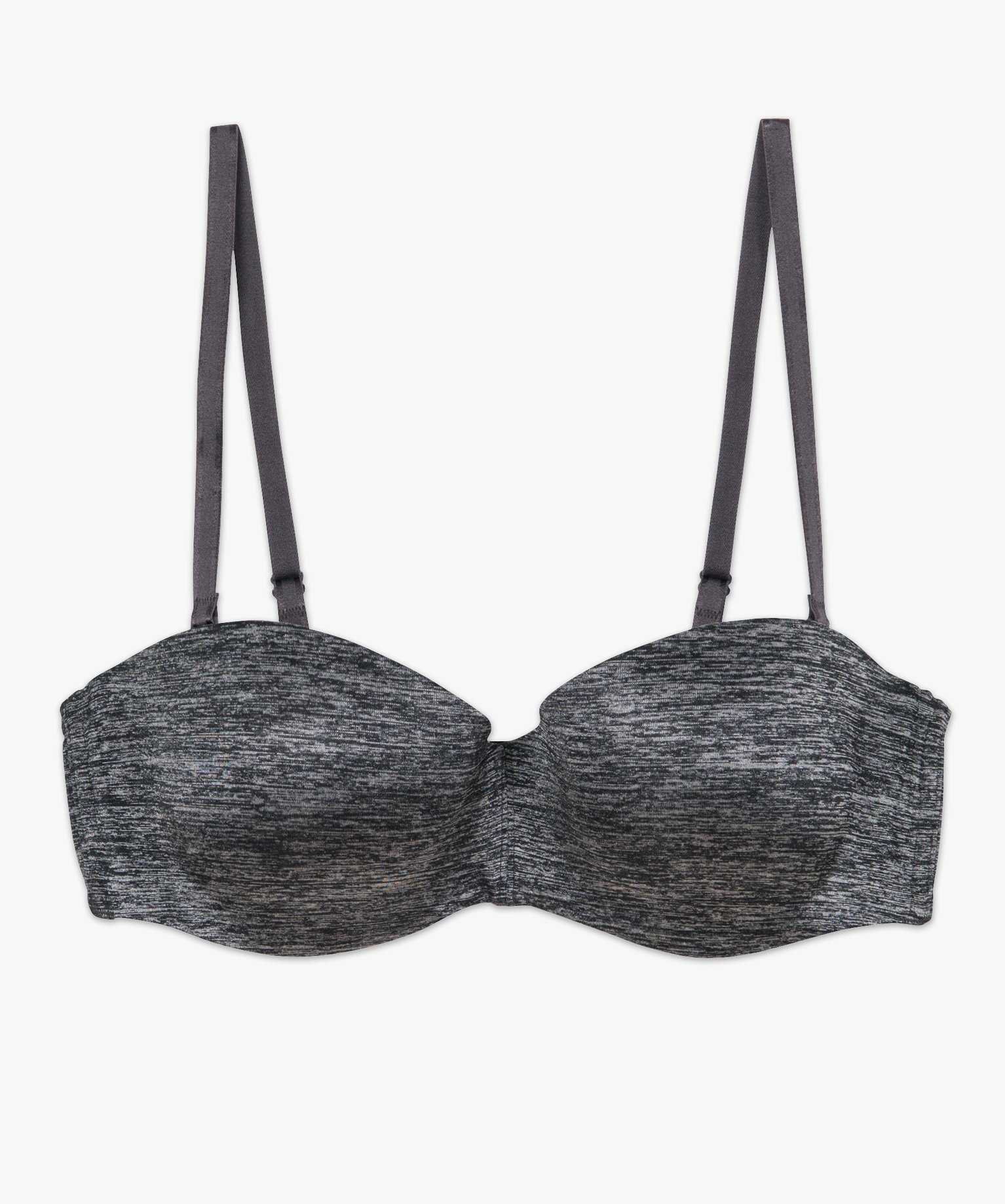Soutien-gorge bandeau en microfibre avec bretelles muti-pos... gris fonce | GEMO