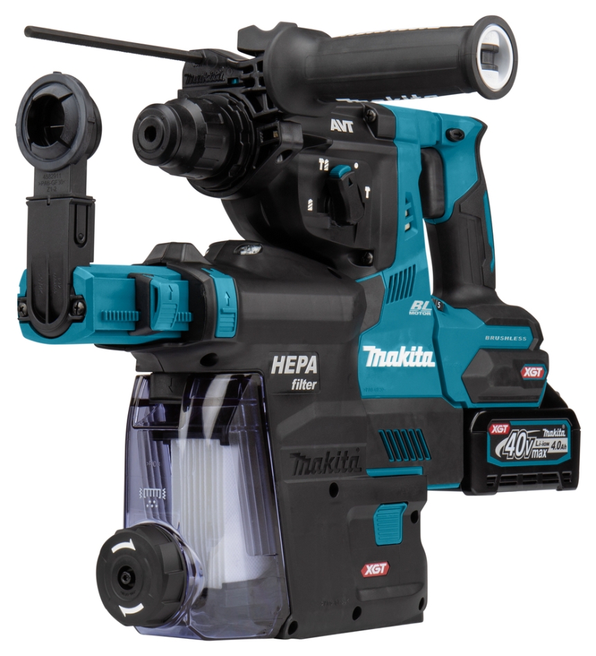 Makita HR003GM202 Συνδυαστικό Πιστολέτο SDS-Plus 40V Max 4.0Ah Li-Ion με αναρρόφηση σκόνης