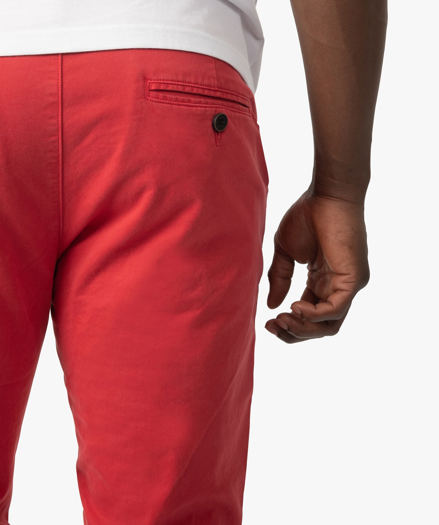 Pantalon chino en coton stretch homme rouge | GEMO