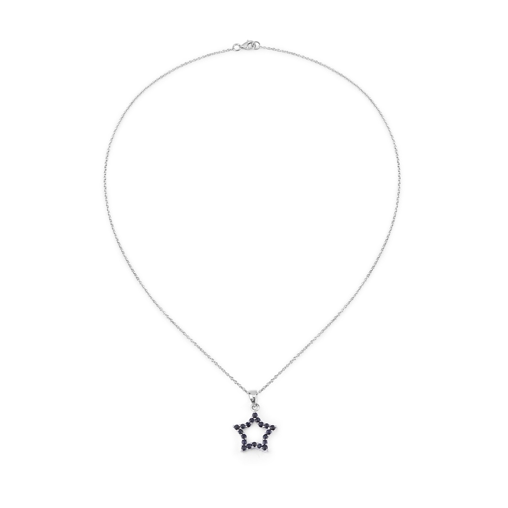 Rafaela Donata Chaîne Étoilé Argent sterling Saphir en Argent Bijoux