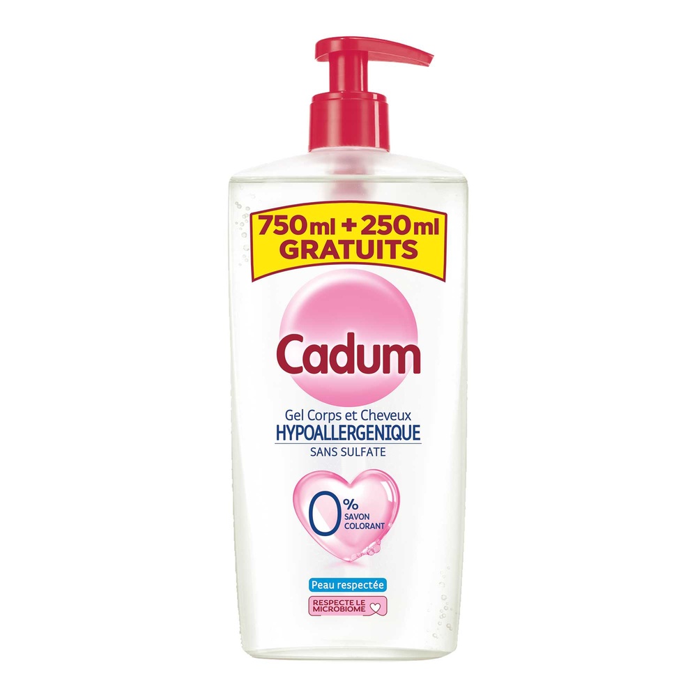 cadum Hypoallergénique Sans Sulfate Gel Corps et Cheveux Hypoallergénique Sans Sulfate