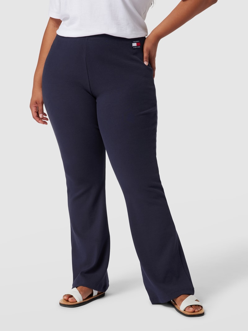 PLUS SIZE Sweathose mit Label-Patch Modell 