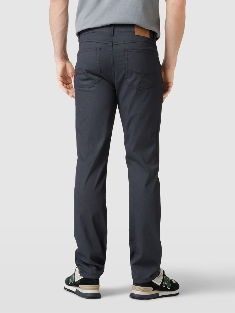 Stoffhose mit Eingrifftaschen in marineblau