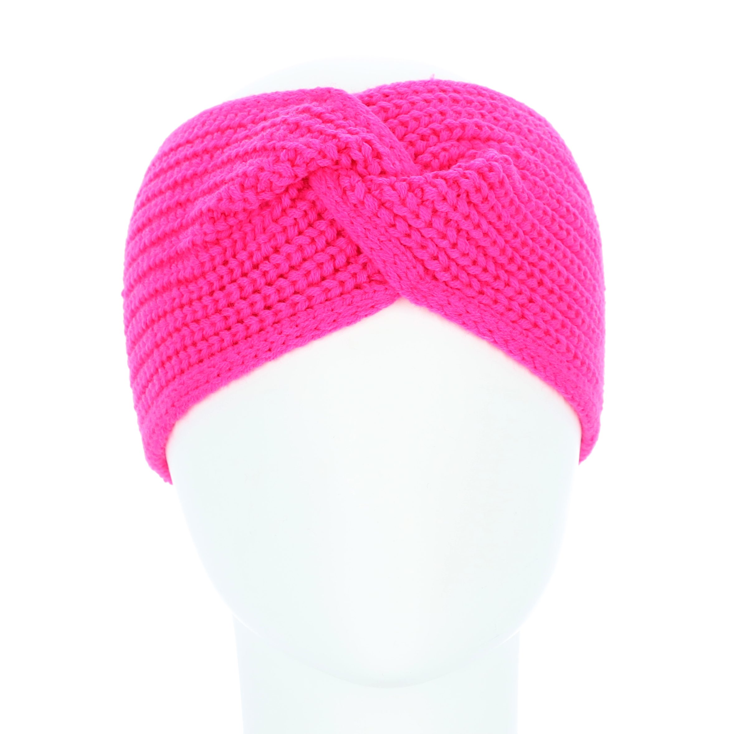halsüberkopf Accessoires Stirnband Strick-Stirnband mit Rippe mit optischen Knoten