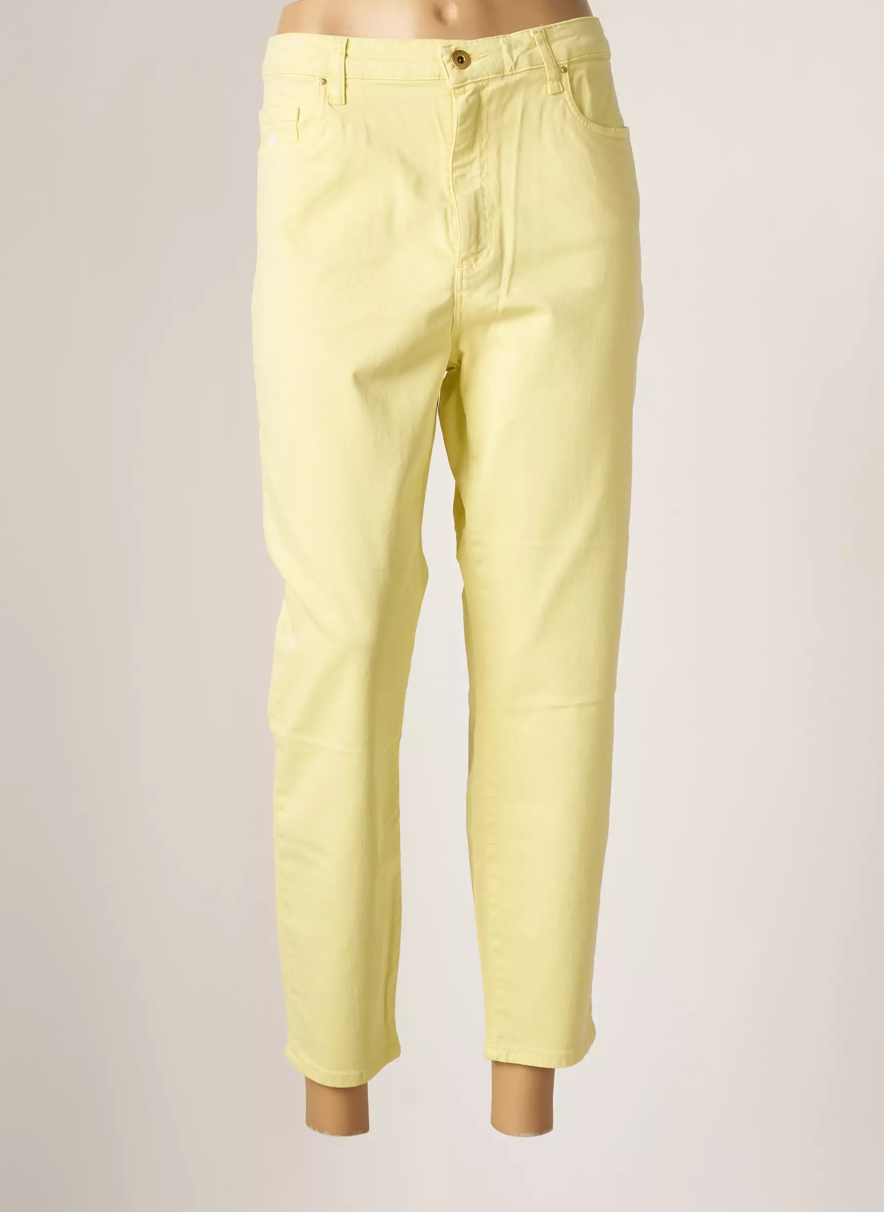 Lcdn Pantalon7 8 Femme couleur jaune