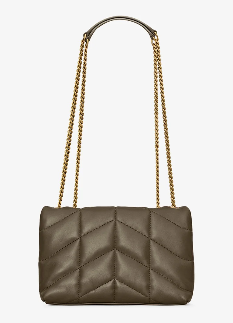 Borsa a tracolla Saint Laurent Toy Puffer in pelle di agnello