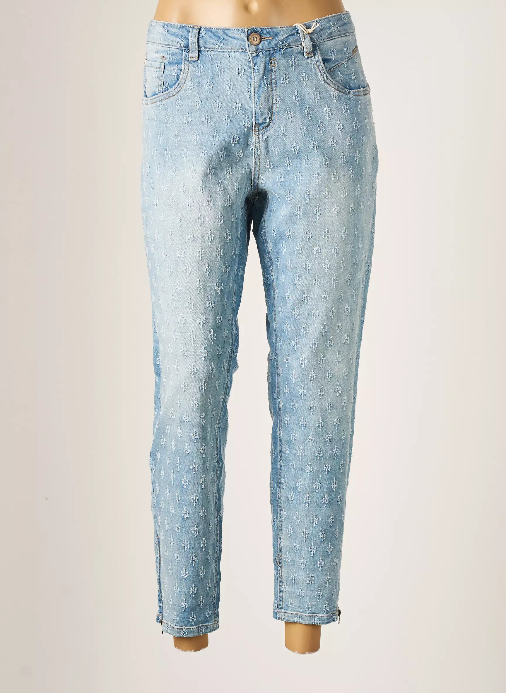 Cream Jean Mom Femme couleur bleu