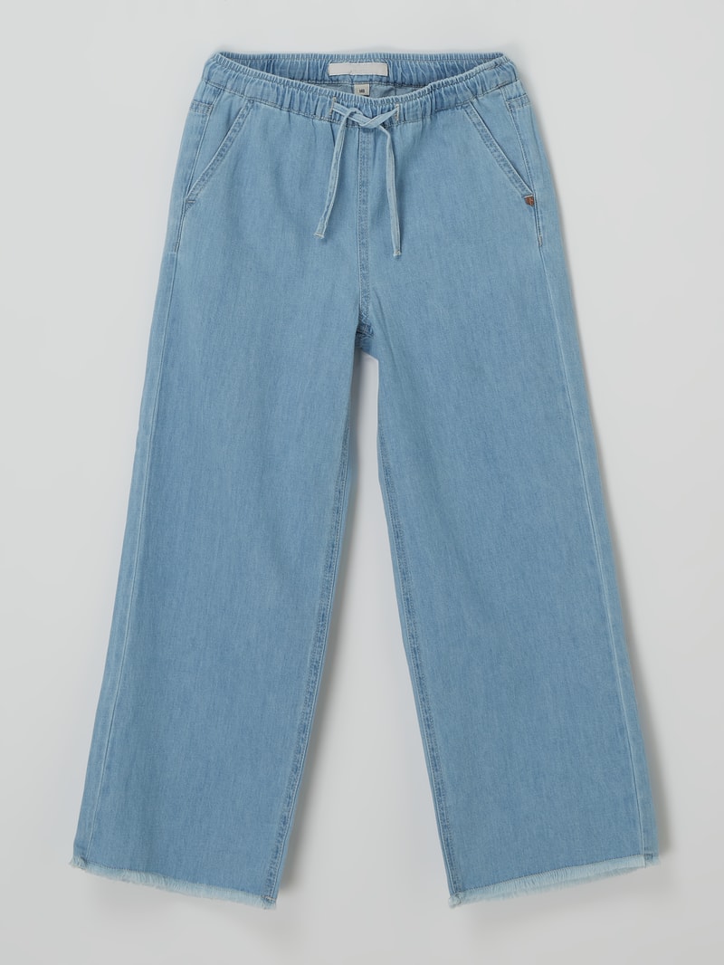 Culotte aus Denim in hellblau