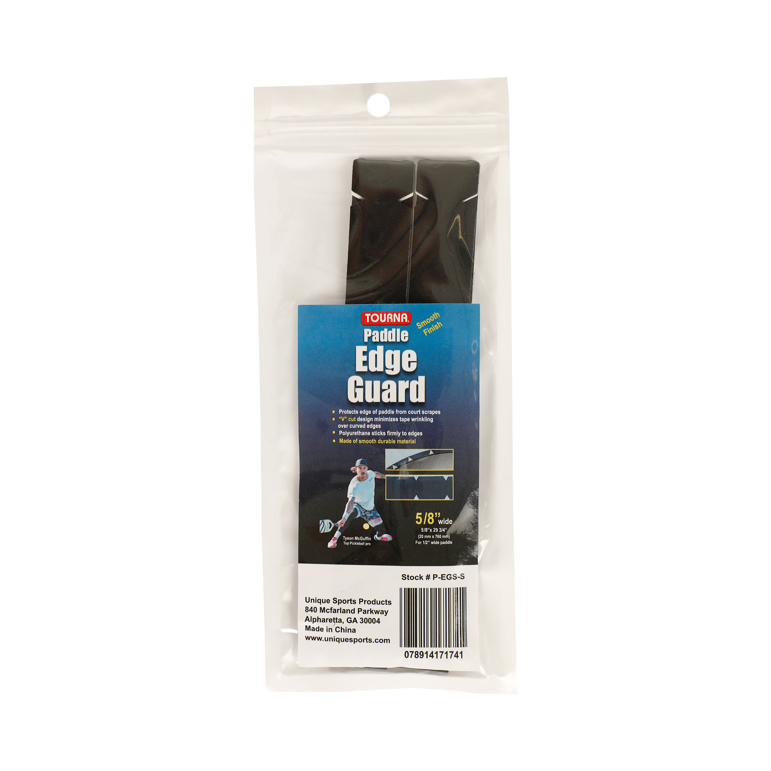 Padel Edge Guard 15mm Pickleball Rahmenschutzband - Schwarz