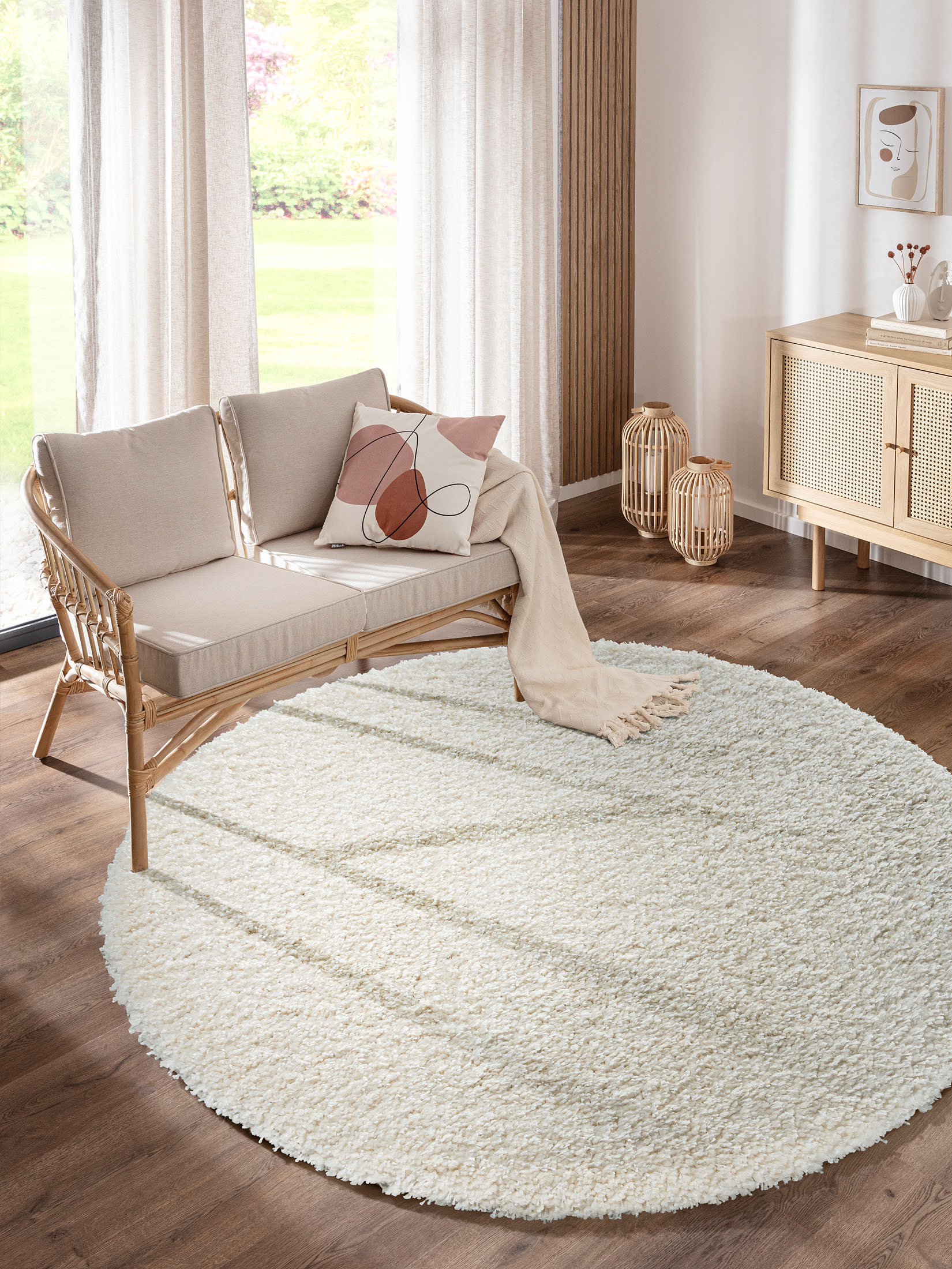 Creation Hochflor-Teppich, Weiss