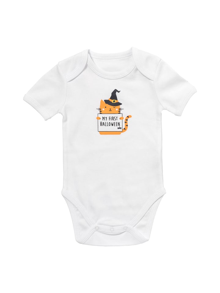 Schlummersack Bio Baby-Body Slogan kurzarm in Orange günstig kaufen
