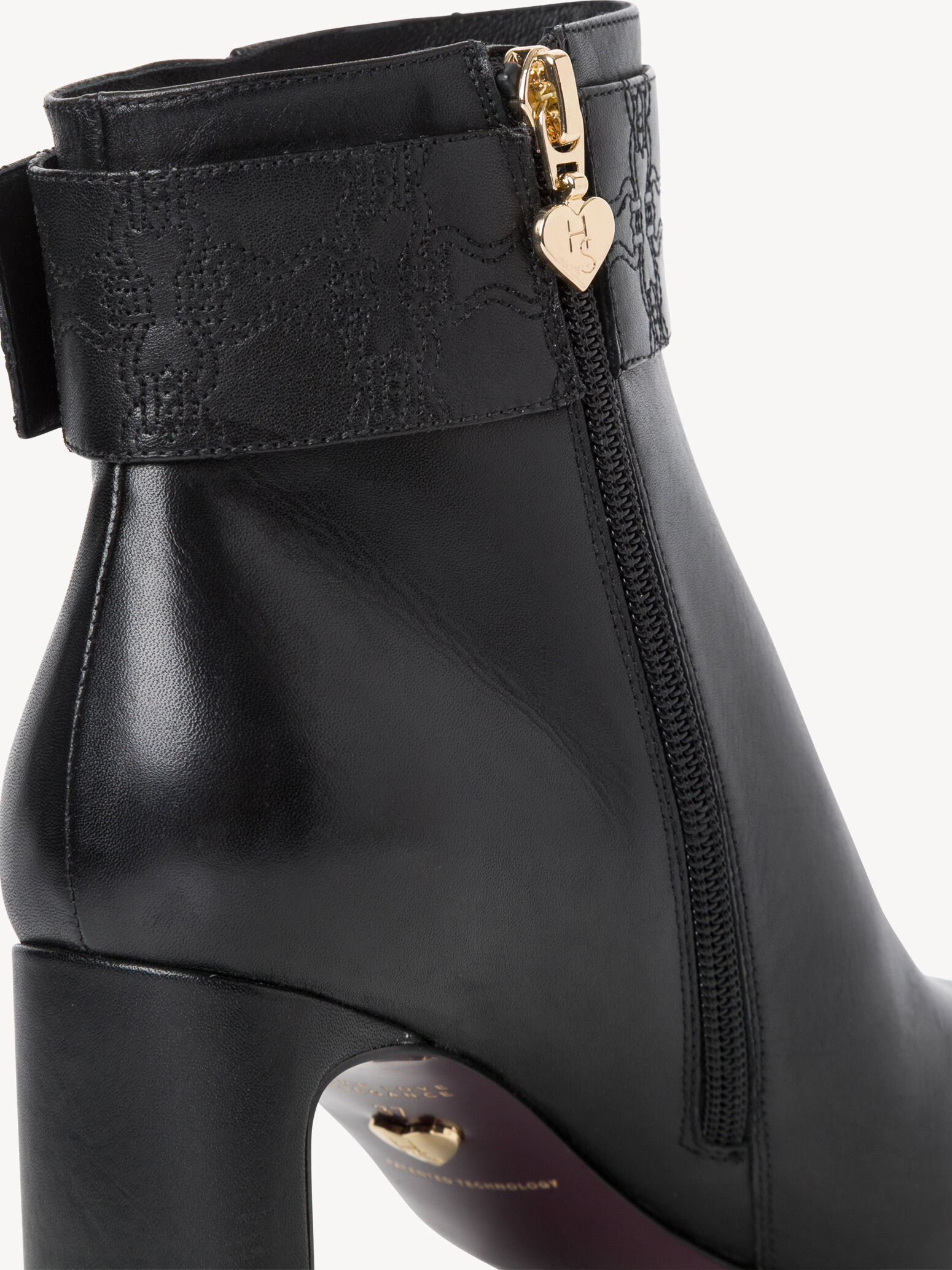 Bottine en cuir - noir