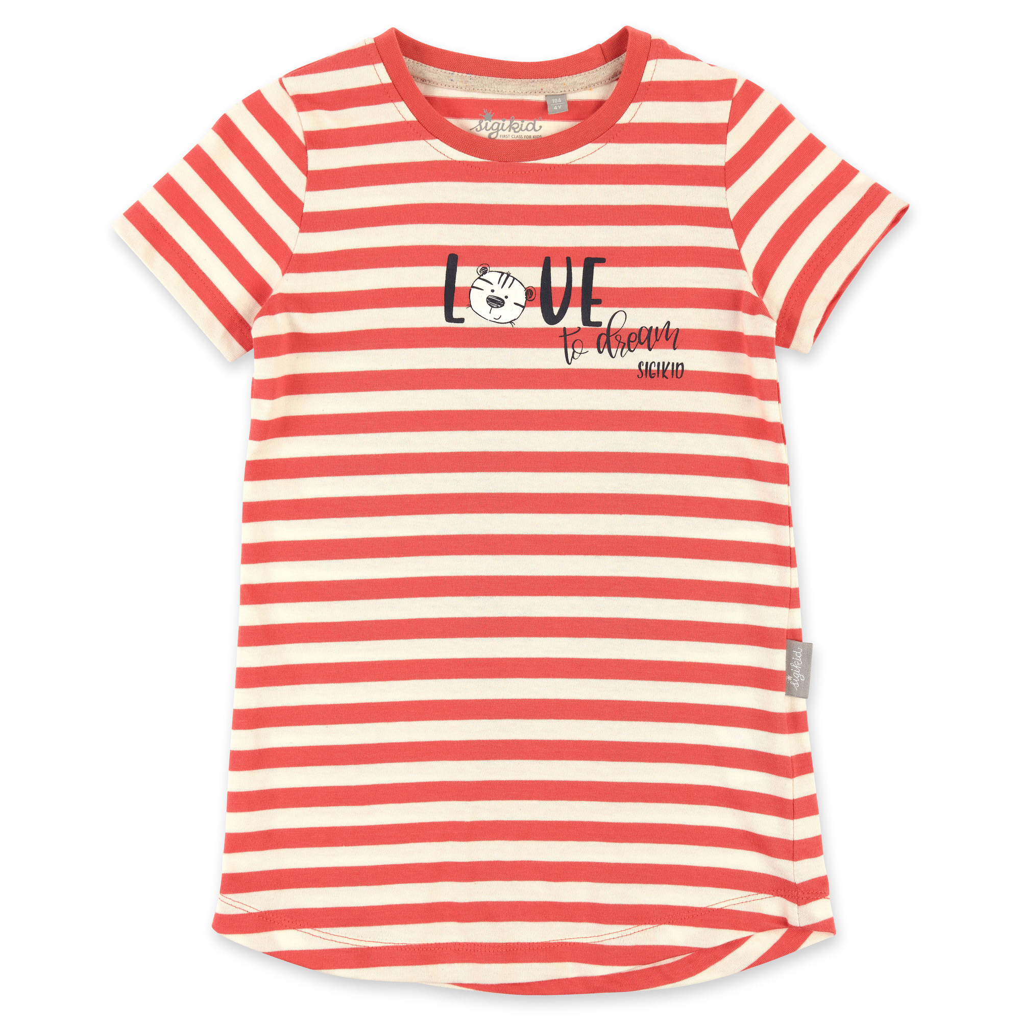 Kinder Schlafanzug Tiger, hell meliert-pink
