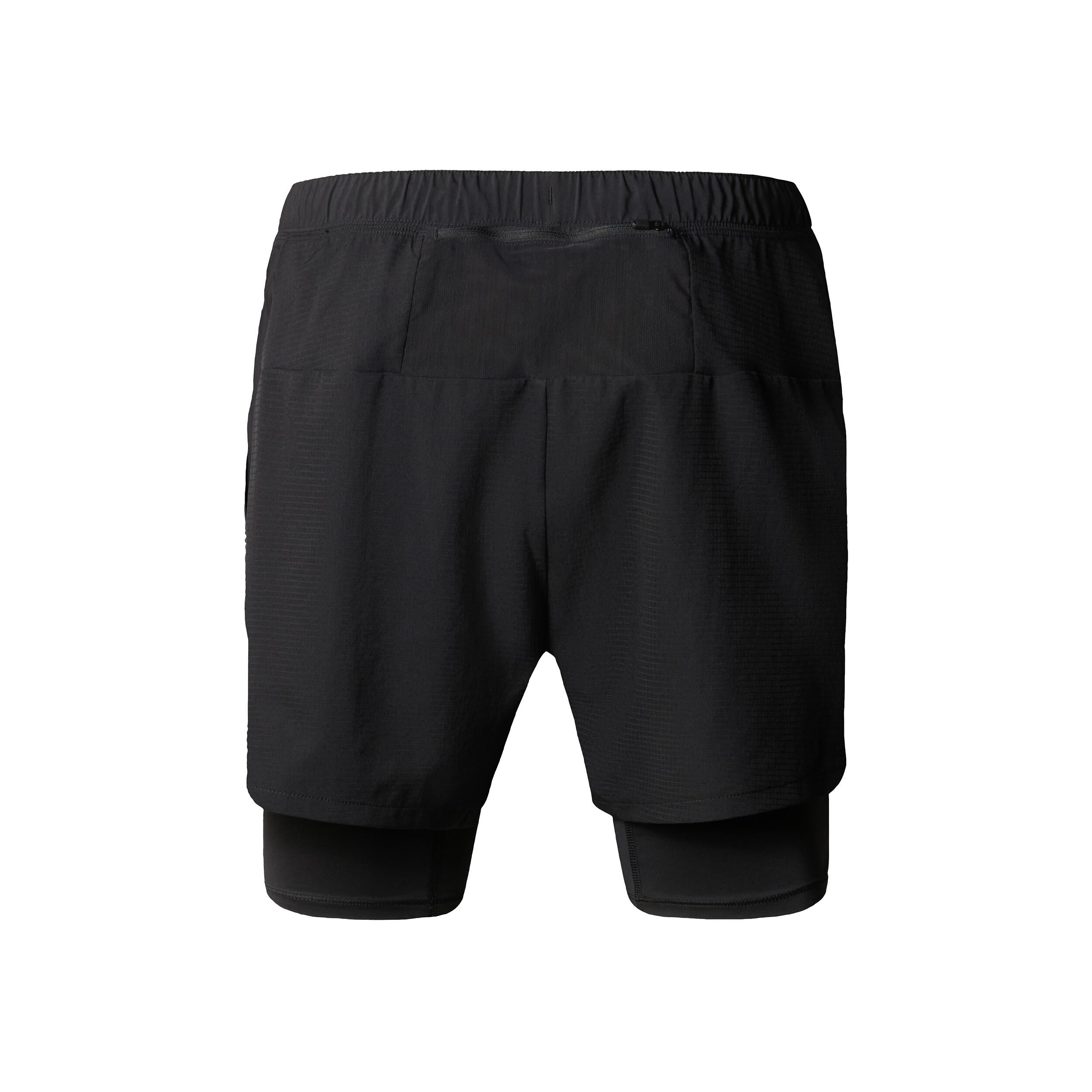 Sunriser 2in1 4in Laufshorts Herren - Schwarz