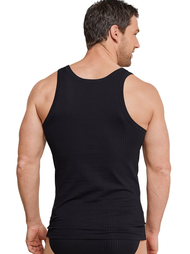 Schiesser Unterhemd Authentic in Schwarz günstig kaufen