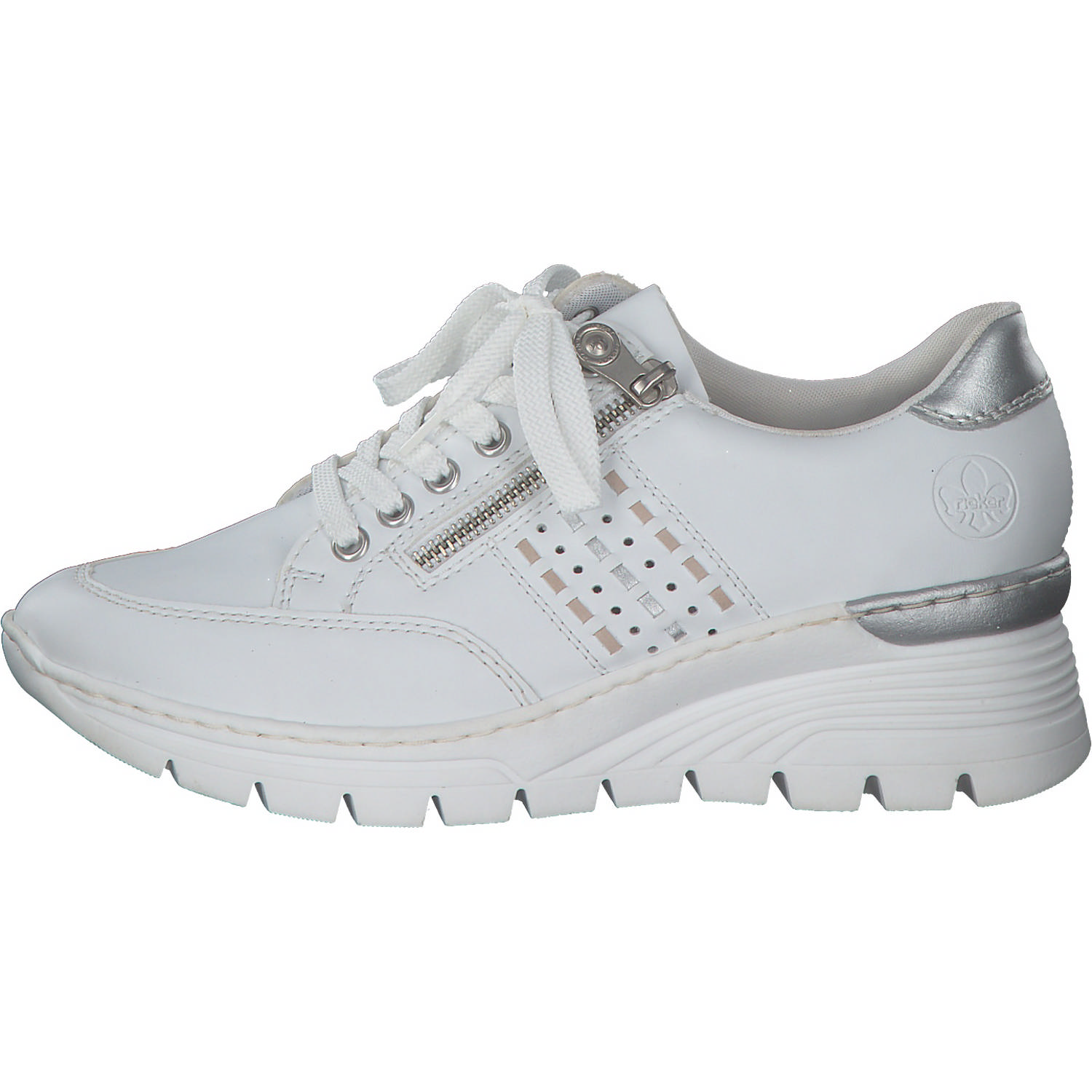 Rieker N8321, Sneakers Low, Damen, Weiß