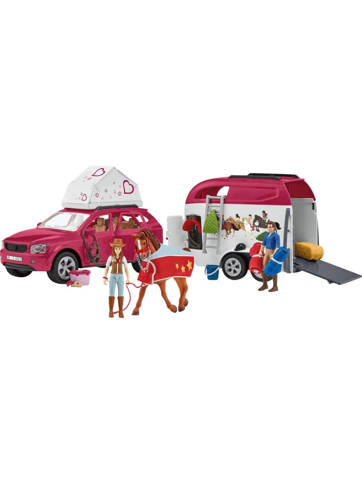 Schleich Horse Club Abenteuer mit Auto und Pferdeanhänger in Rosa ab 5 Jahre günstig kaufen onesize