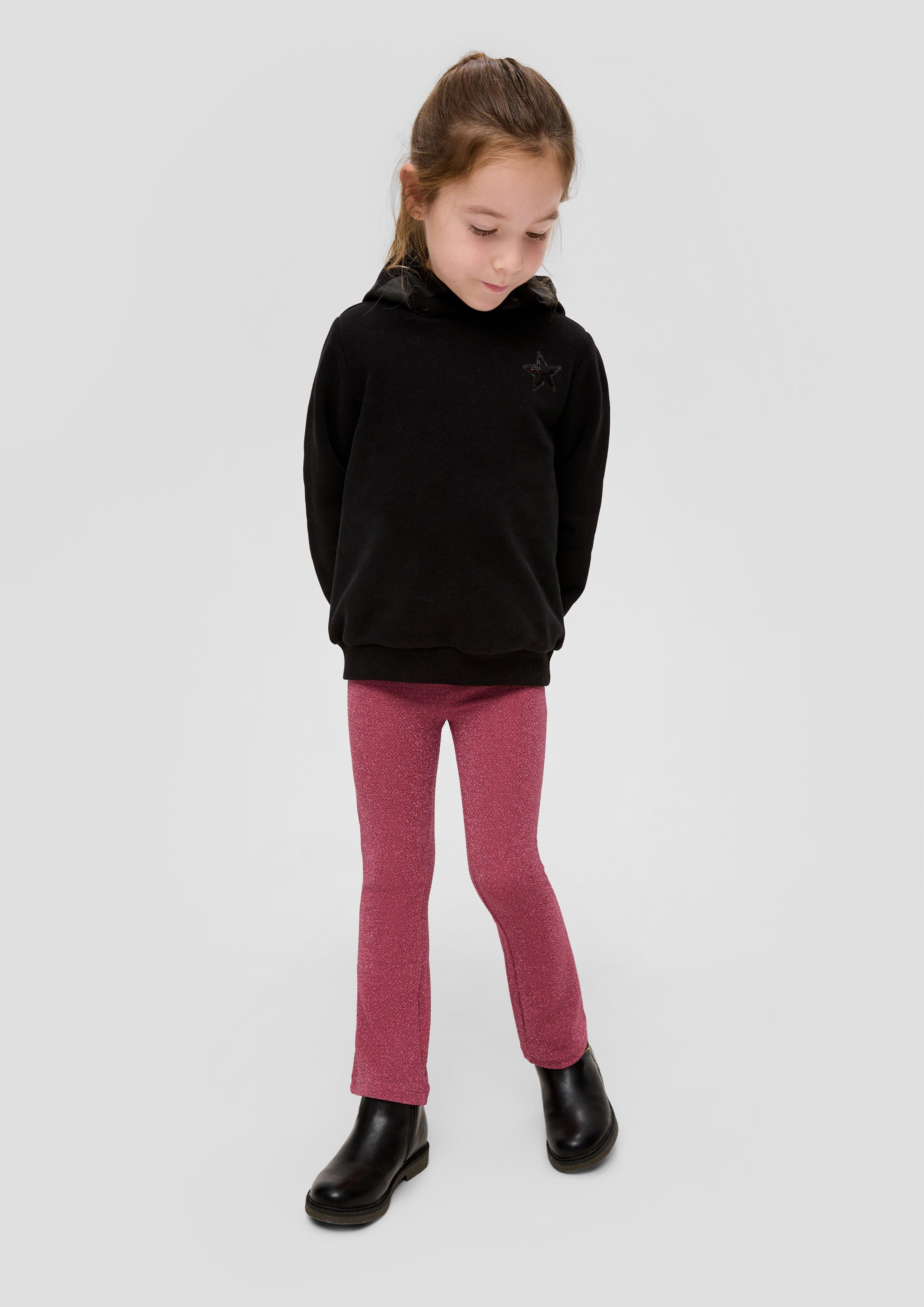 Slim: Flared Leggings mit Glitzergarn  2141185-4592