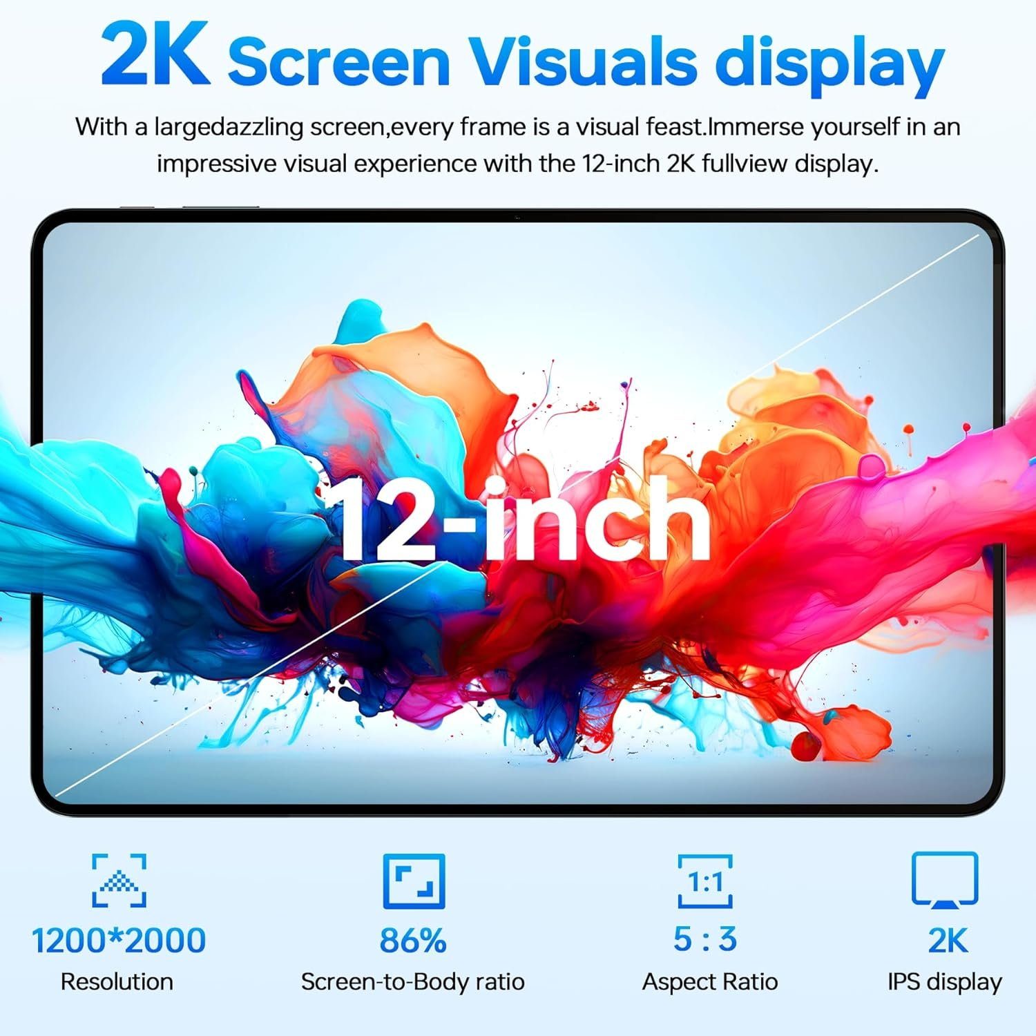 OUKITEL 32(12+20)GB RAM (2TB TF) MTK G99 Octa-Core Tablet (12