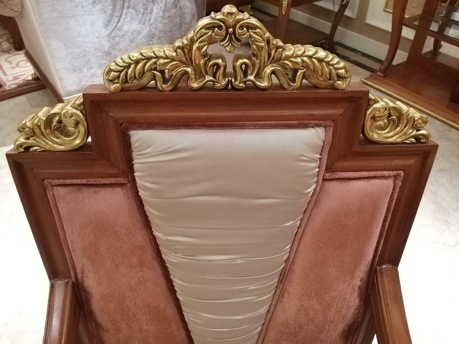 JVmoebel Esszimmer-Set, Esszimmer Set Garnitur Vitrine Tisch 7x Stuhl Kommode Spiegel