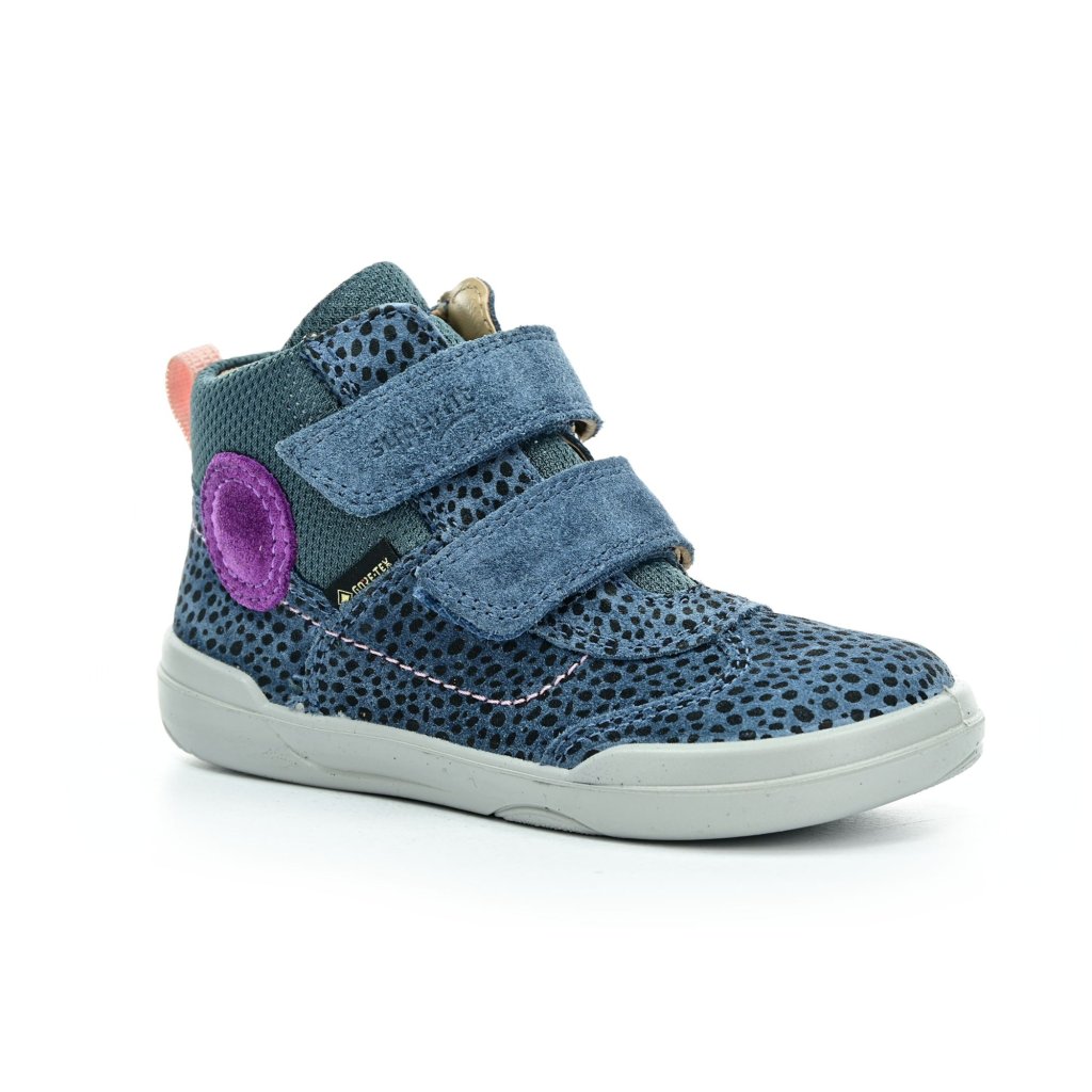 Superfit Superfree Nappa Hellblau/Lila Barfußstiefeletten