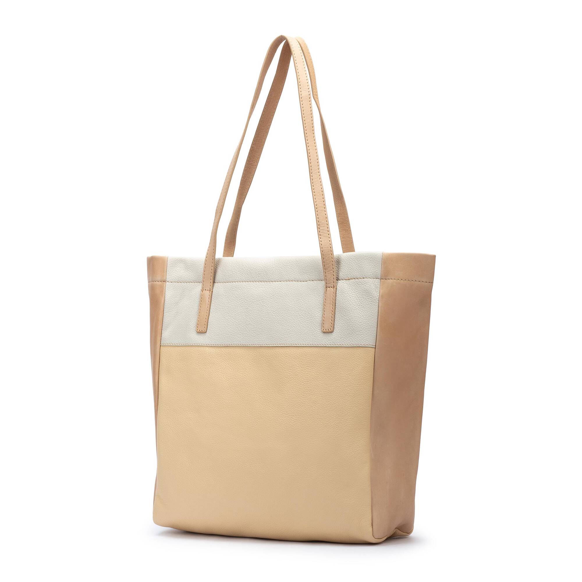 Wielokolorowa torba shopperka damska - NATA-CREAM