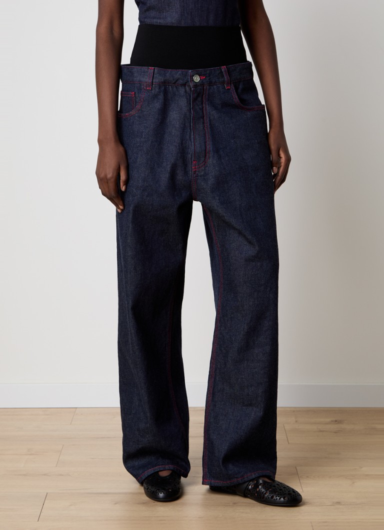 Alaïa high-waist loose-fit jeans with side pockets