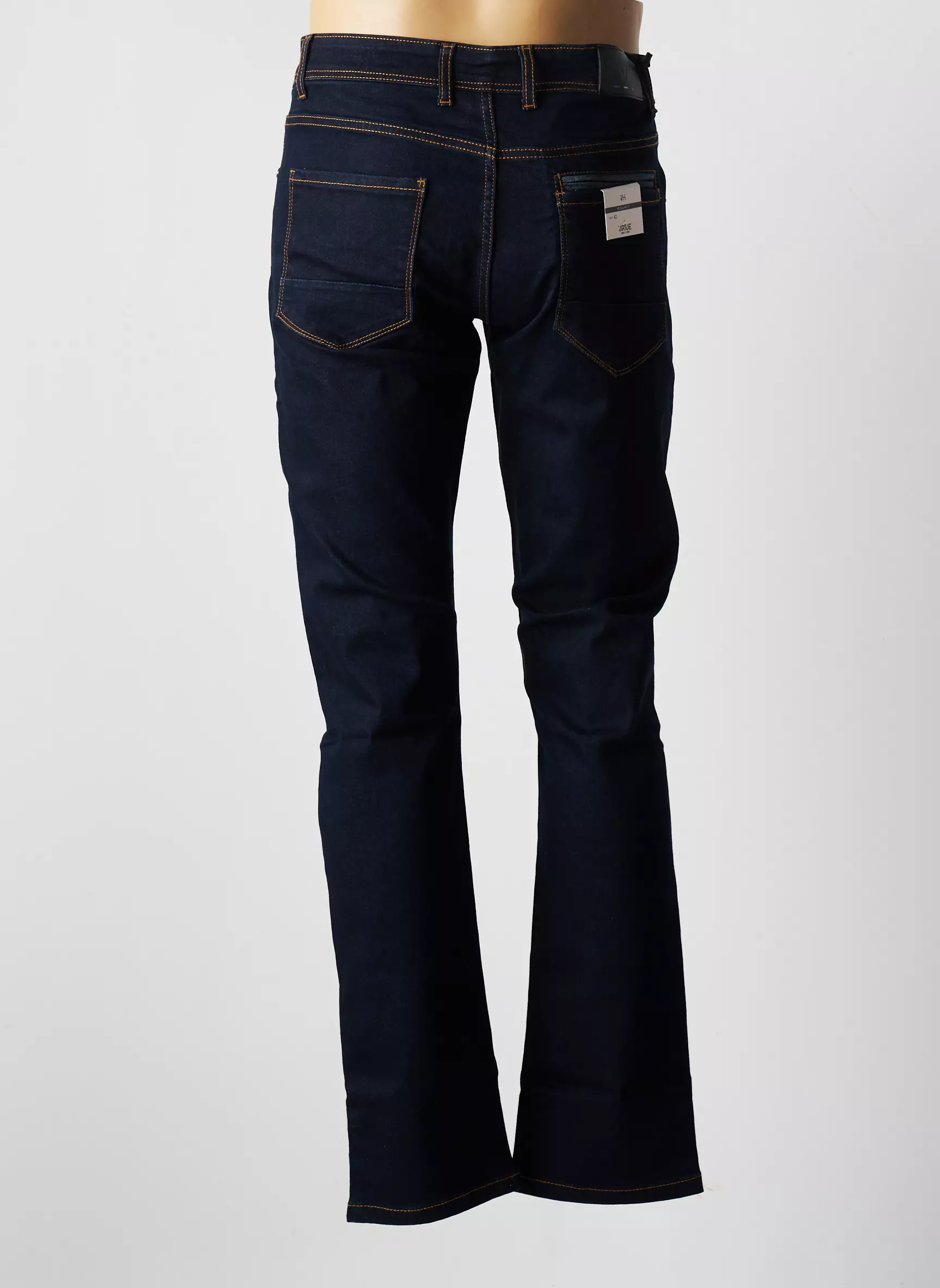 Virtue Jeans Coupe Droite Homme couleur bleu