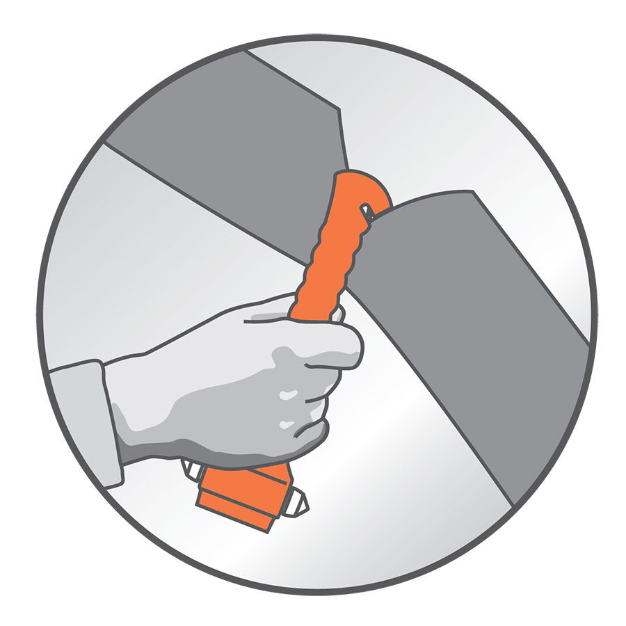 LifeHammer Safety Hammer Basic Sicherheitshammer mit Halterung - ATU