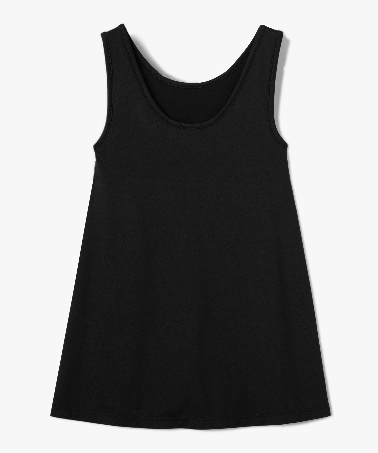 Robe fille avec combishort intégré en microfibre noir | GEMO