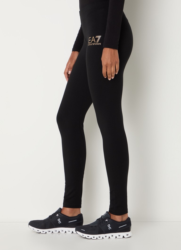 Leggings skinny a vita alta con logo Emporio Armani