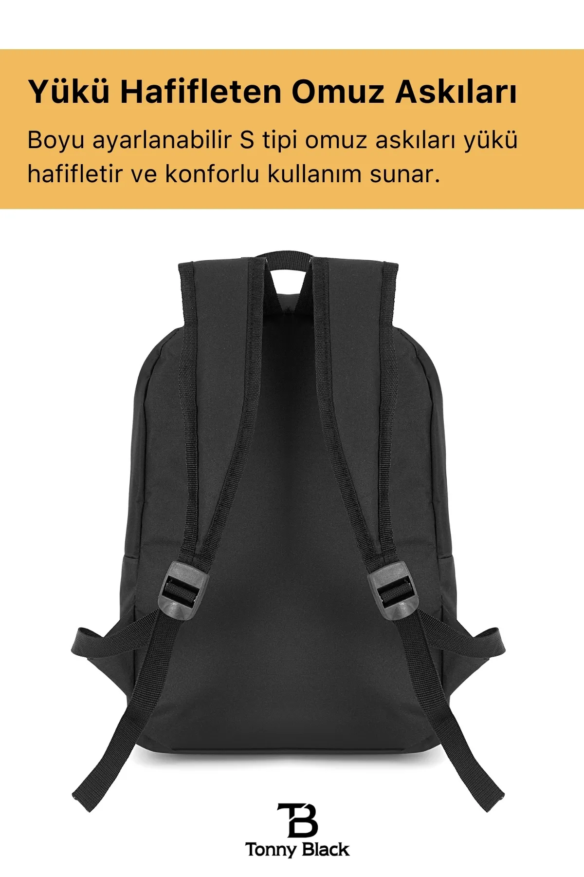 Tonny Black  Originaler, wasserdichter Unisex-Sportkurs-Laptop-Rucksack mit mehreren Fächern für Reisen und den täglichen Gebrauch