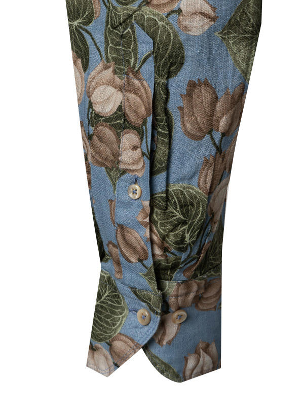 Stenströms, Hemd, Fitted Body, Reines Leinen, multicolor floral